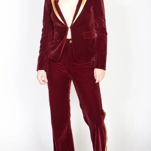 Velvet Burgundy Women's Suit Set from Any Old Iron